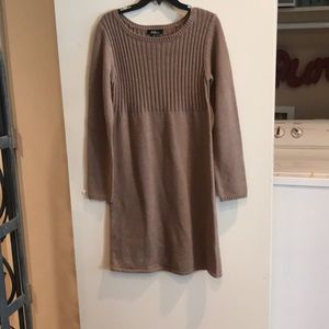 Brown sweater dress